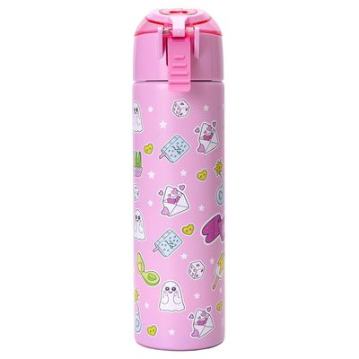 Eazy Kids Insulated Steel Water Bottle w/ Spray Pink - 640ml