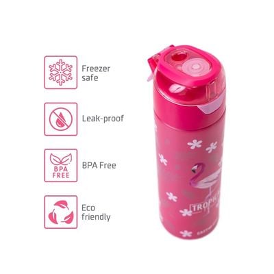 Eazy Kids Insulated SS Water Bottle w/ Spray Tropical -640ml