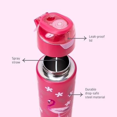 Eazy Kids Insulated SS Water Bottle w/ Spray Tropical -640ml