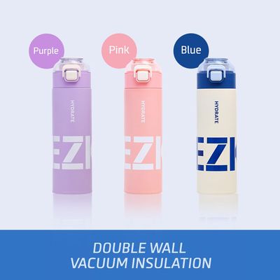 Eazy Kids Insulated Travel Water Bottle - Blue, 550ml