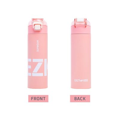 Eazy Kids Insulated Travel Water Bottle - Pink, 550ml