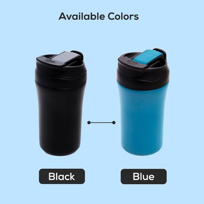 Eazy Kids Insulated Tumbler Water Bottle - Black, 400ml