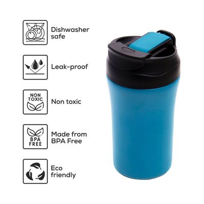 Eazy Kids Insulated Tumbler Water Bottle - Blue, 400ml