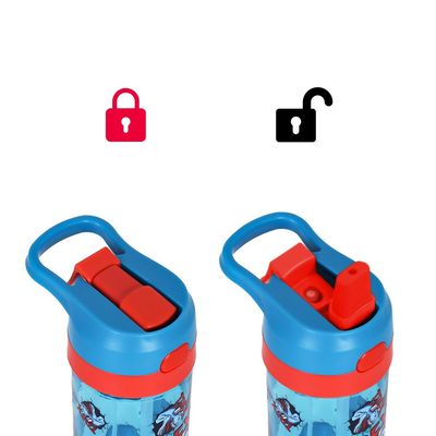 Eazy Kids Tritan Water Bottle with Spray Dino, Blue, 420ml