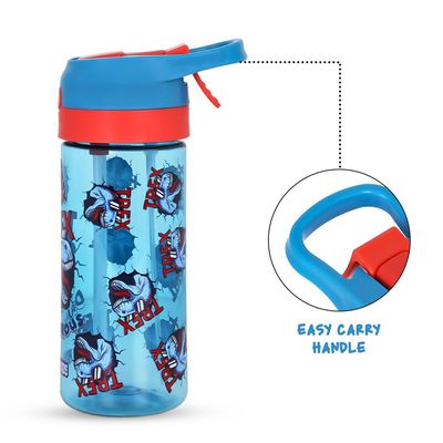 Eazy Kids Tritan Water Bottle with Spray Dino, Blue, 420ml