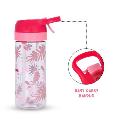 Eazy Kids Tritan Water Bottle w/ Spray Tropical Pink, 420ml