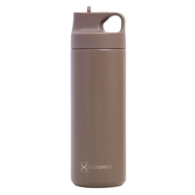 HYDROBREW Insulated Sports Water Bottle - Khaki, 550ml