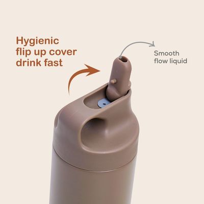 HYDROBREW Insulated Sports Water Bottle - Khaki, 550ml