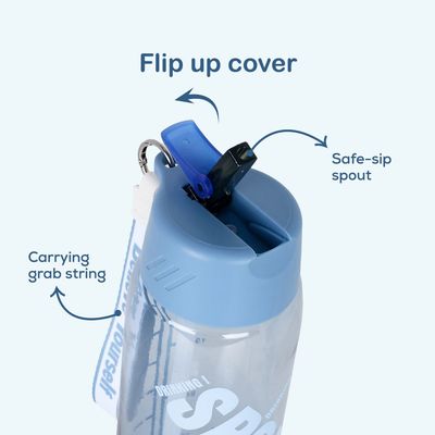 HYDROBREW Water Bottle 800ml with Grab String - Blue