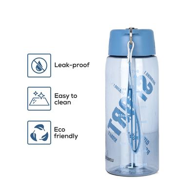 HYDROBREW Water Bottle 800ml with Grab String - Blue