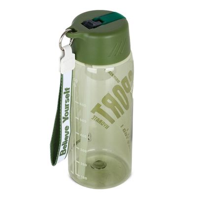 HYDROBREW Water Bottle 800ml with Grab String - Green