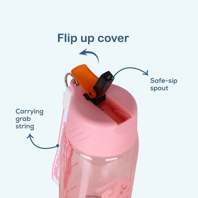 HYDROBREW Water Bottle 800ml with Grab String - Pink