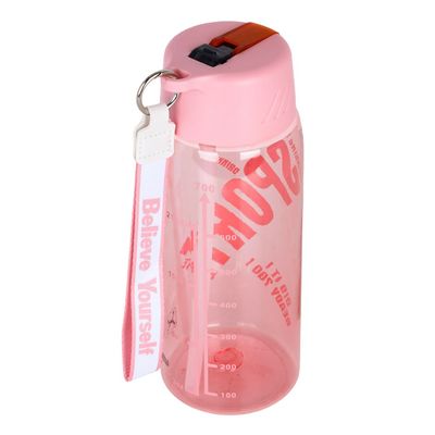 HYDROBREW Water Bottle 800ml with Grab String - Pink