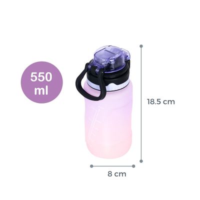 Nova Kids Water Bottle 550ml with Straw - Purple