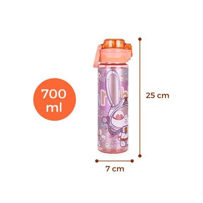 Nova Kids Water Bottle 700ml with Straw- Orange