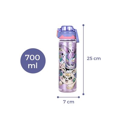 Nova Kids Water Bottle 700ml with Straw- Purple