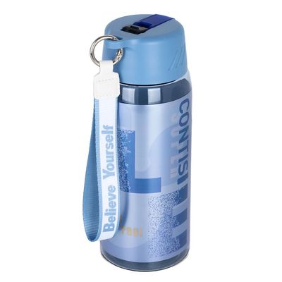 Nova Kids Water Bottle 750ml with Grab String - Blue