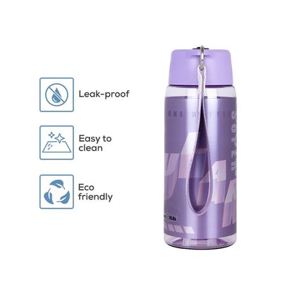 Nova Kids Water Bottle 750ml with Grab String - Purple