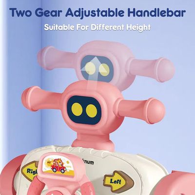 Teknum 5 - IN - 1 Baby Walker / Learning Table Mode / Game Panel Mode / Scooter Mode / Roller Coaster Mode with Musical keyboard - Pink