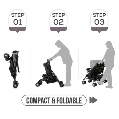 Teknum Twin Stroller Fellow - Grey