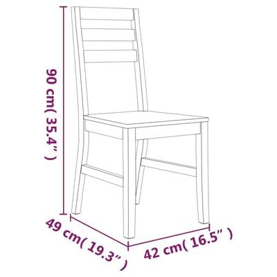 vidaXL 5 Piece Dining Set Solid Wood Acacia