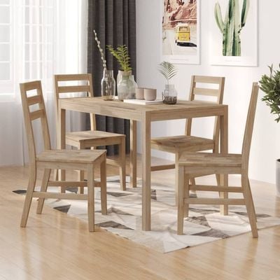 vidaXL 5 Piece Dining Set Solid Wood Acacia