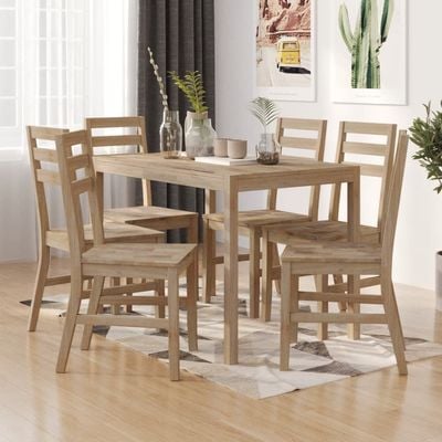 vidaXL 7 Piece Dining Set Solid Wood Acacia