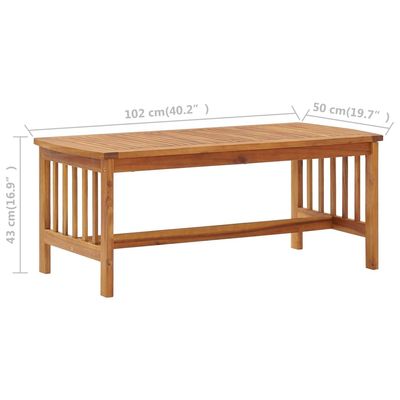 vidaXL 2 Piece Garden Lounge Set Solid Acacia Wood