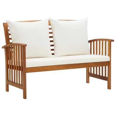 vidaXL 2 Piece Garden Lounge Set with Cushions Solid Acacia Wood