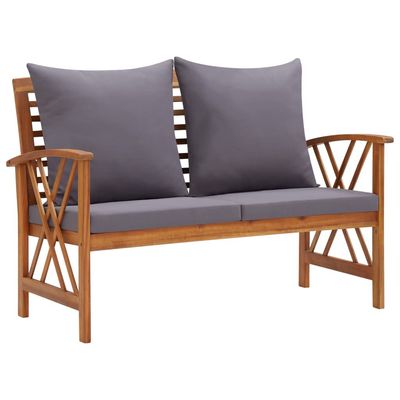 vidaXL 3 Piece Garden Lounge Set with Cushions Solid Acacia Wood