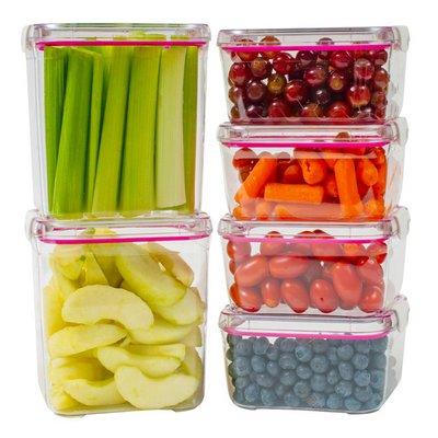 Visto Max™ Cube Tritan 5.4L (5.71qt) Clear base & lid, colour seal with matching clips- Storage Solution for Organized Living.