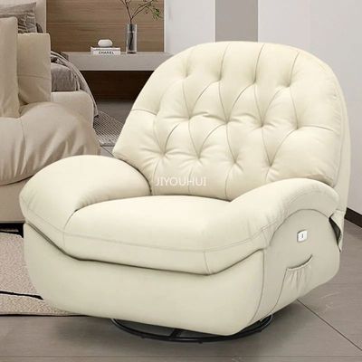 Electric Swivel Recliner Multifunctional 170° Rotatable Lazy Rocking Chair - White