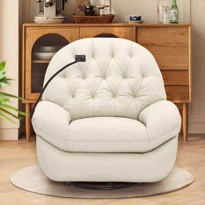 Electric Swivel Recliner Multifunctional 170° Rotatable Lazy Rocking Chair - White