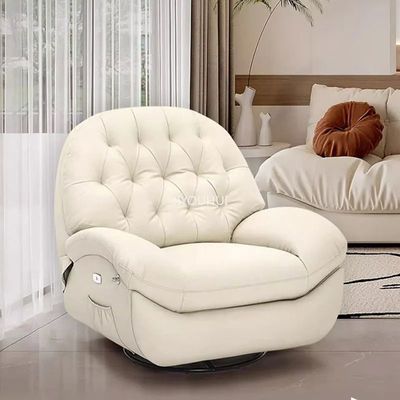 Electric Swivel Recliner Multifunctional 170° Rotatable Lazy Rocking Chair - White