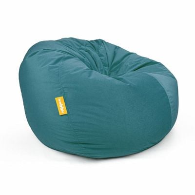 Jumbble Nest Soft Suede Bean Bag with Filling | Cozy Bean Bag Best for Lounging Indoor | Kids & Adult | Soft Velvet Fabric | Filled with Polystyrene Beads (Large, Blue)…