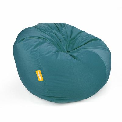 Jumbble Nest Soft Suede Bean Bag with Filling | Cozy Bean Bag Best for Lounging Indoor | Kids & Adult | Soft Velvet Fabric | Filled with Polystyrene Beads (Large, Blue)…
