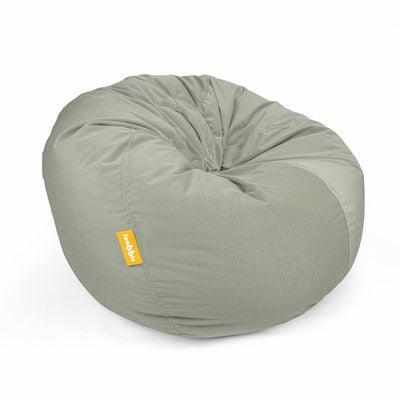 Jumbble Nest Soft Suede Bean Bag with Filling | Cozy Bean Bag Best for Lounging Indoor | Kids & Adult | Soft Velvet Fabric | Filled with Polystyrene Beads (Large, Grey)…