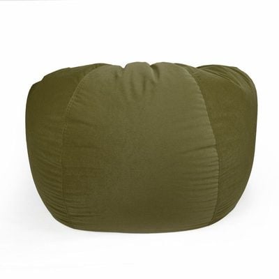 Jumbble Nest Soft Suede Bean Bag with Filling | Cozy Bean Bag Best for Lounging Indoor | Kids & Adult | Soft Velvet Fabric | Filled with Polystyrene Beads (Large, Army Green)…