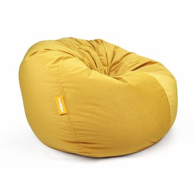 Jumbble Nest Soft Suede Bean Bag with Filling | Cozy Bean Bag Best for Lounging Indoor | Kids & Adult | Soft Velvet Fabric | Filled with Polystyrene Beads (Large, Beige)…