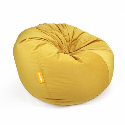 Jumbble Nest Soft Suede Bean Bag with Filling | Cozy Bean Bag Best for Lounging Indoor | Kids & Adult | Soft Velvet Fabric | Filled with Polystyrene Beads (Large, Beige)…