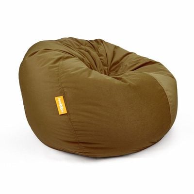 Jumbble Nest Soft Suede Bean Bag with Filling | Cozy Bean Bag Best for Lounging Indoor | Kids & Adult | Soft Velvet Fabric | Filled with Polystyrene Beads (Large, Brown)…