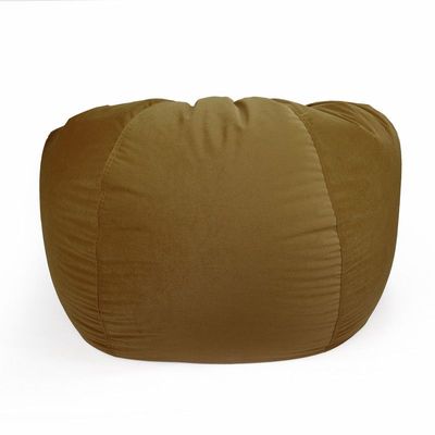 Jumbble Nest Soft Suede Bean Bag with Filling | Cozy Bean Bag Best for Lounging Indoor | Kids & Adult | Soft Velvet Fabric | Filled with Polystyrene Beads (Large, Brown)…