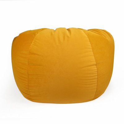 Jumbble Nest Soft Suede Bean Bag with Filling | Cozy Bean Bag Best for Lounging Indoor | Kids & Adult | Soft Velvet Fabric | Filled with Polystyrene Beads (Large, Orange)…