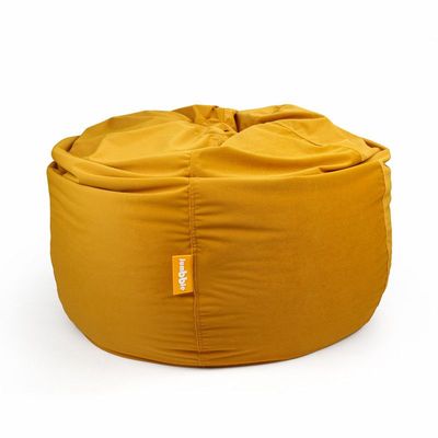 Jumbble Nest Soft Suede Bean Bag with Filling | Cozy Bean Bag Best for Lounging Indoor | Kids & Adult | Soft Velvet Fabric | Filled with Polystyrene Beads (Large, Orange)…