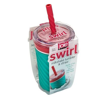 Joie Kitchen Gadget Swirl Milkshake Tumbler & Straw Original Color