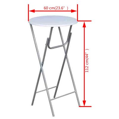 vidaXL Bar Tables 4 pcs with MDF Tabletop White