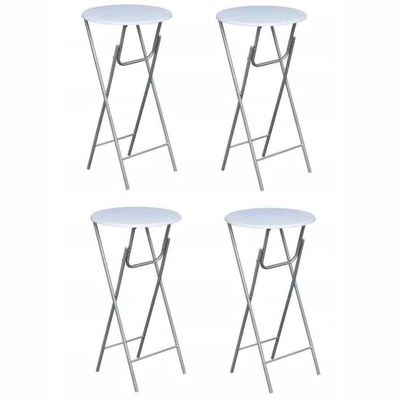 vidaXL Bar Tables 4 pcs with MDF Tabletop White