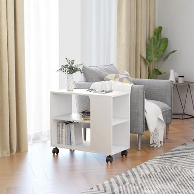 vidaXL Side Table White 70x35x55 cm Engineered Wood