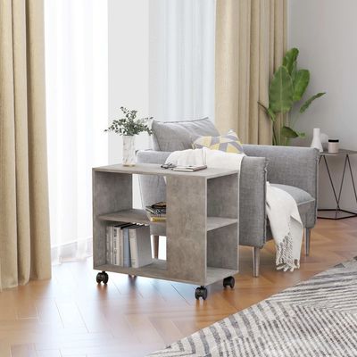 vidaXL Side Table Concrete Grey 70x35x55 cm Engineered Wood