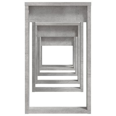 vidaXL Nesting Tables 3 pcs Concrete Grey Engineered Wood